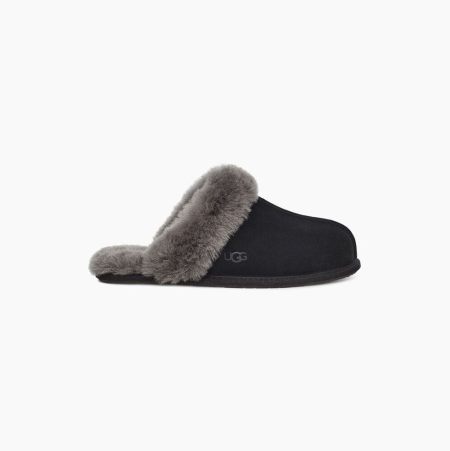 UGG Scuffette II Black Grey Slippers for Women (CETY82465)